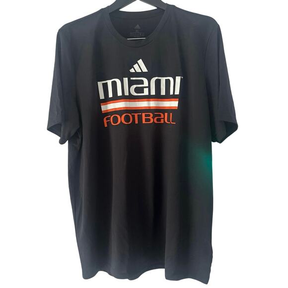 University of Miami black t-shirt Sz XL Miami Hurricanes Canes UM - Picture 1 of 5